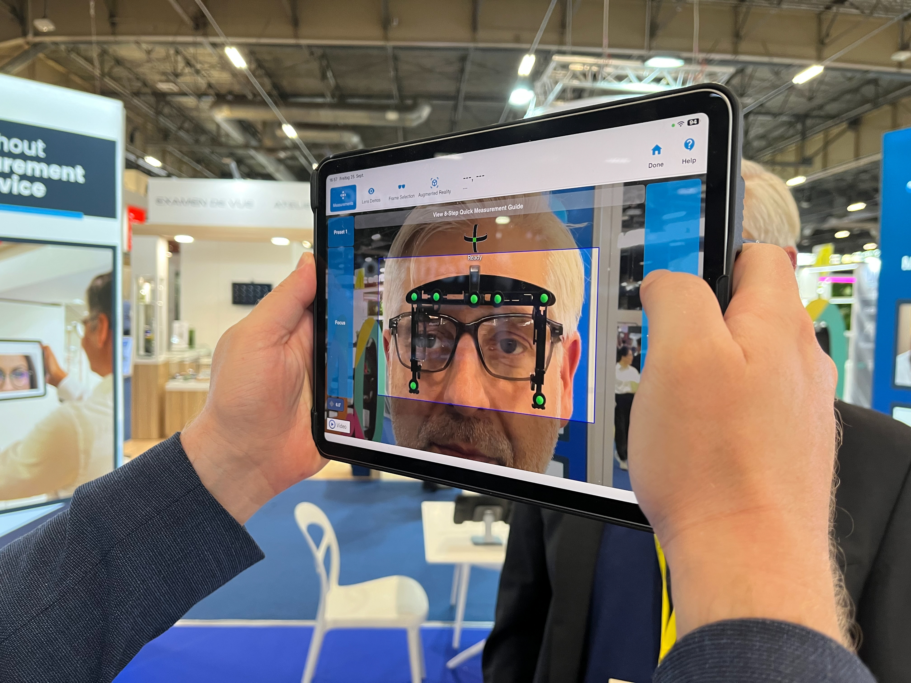 Prise de mesures morphologiques et oculaires avec Ipad