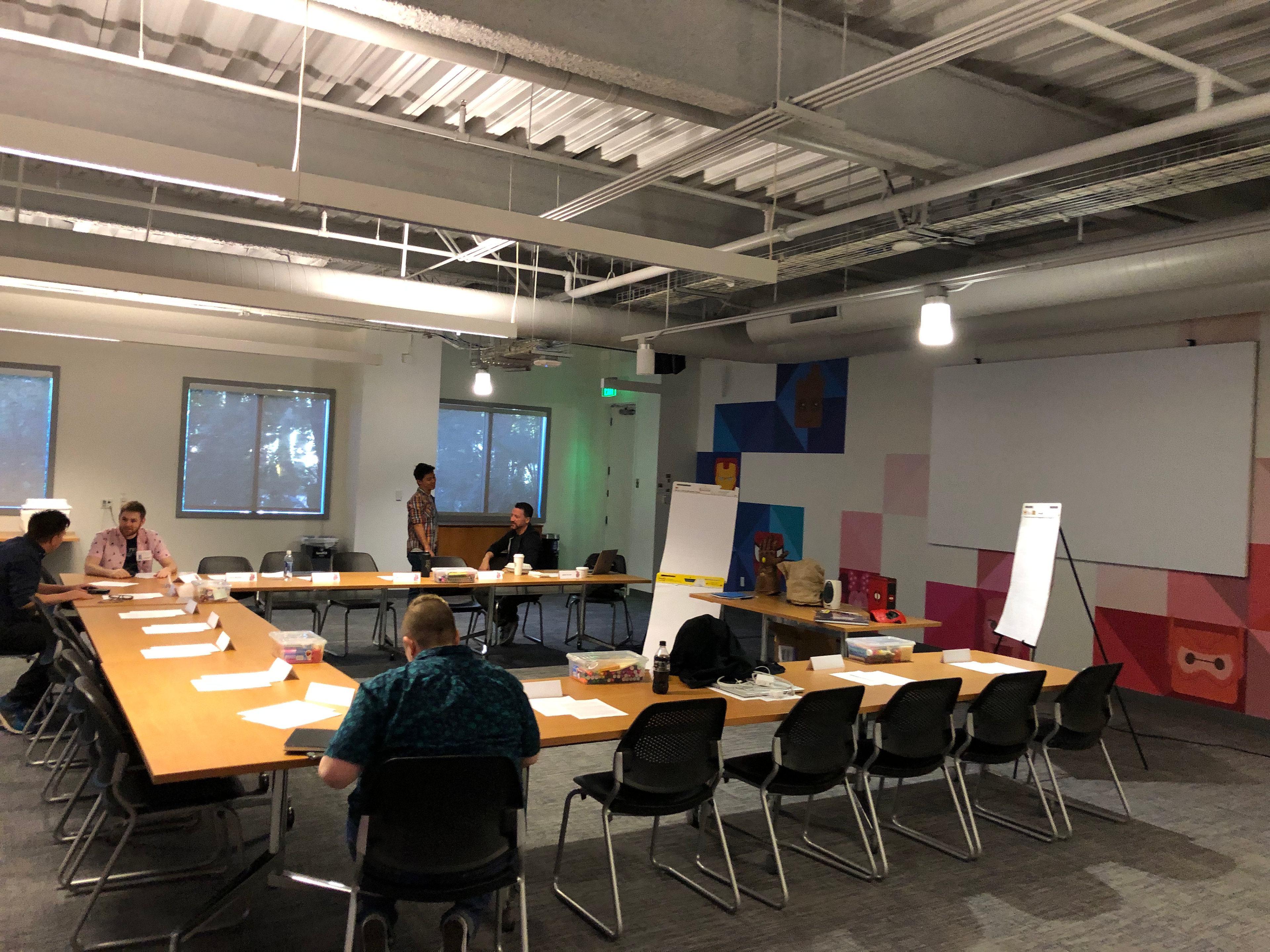 Initial writers room at Disney