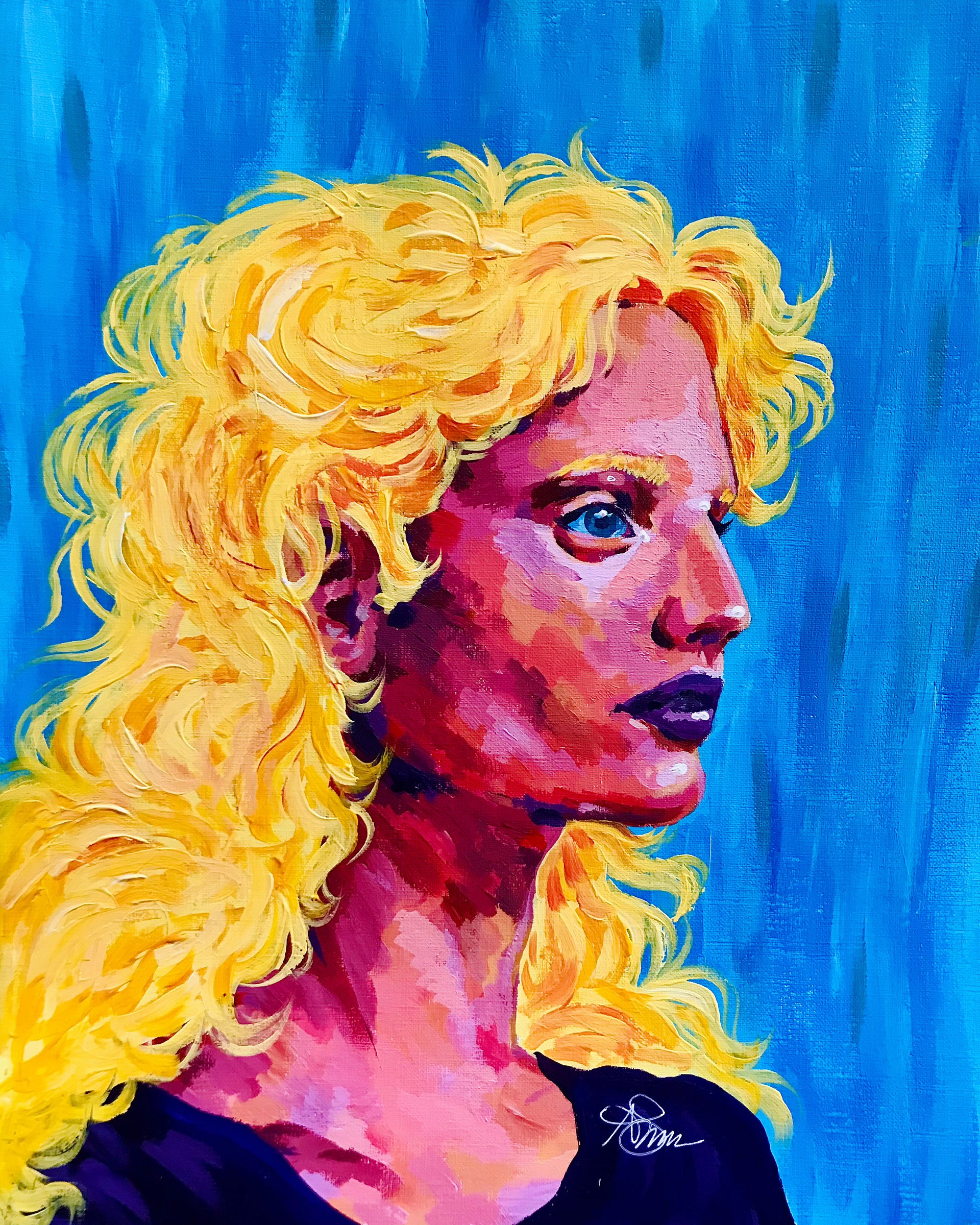 Maheen - Acrylic painting on canvas paper