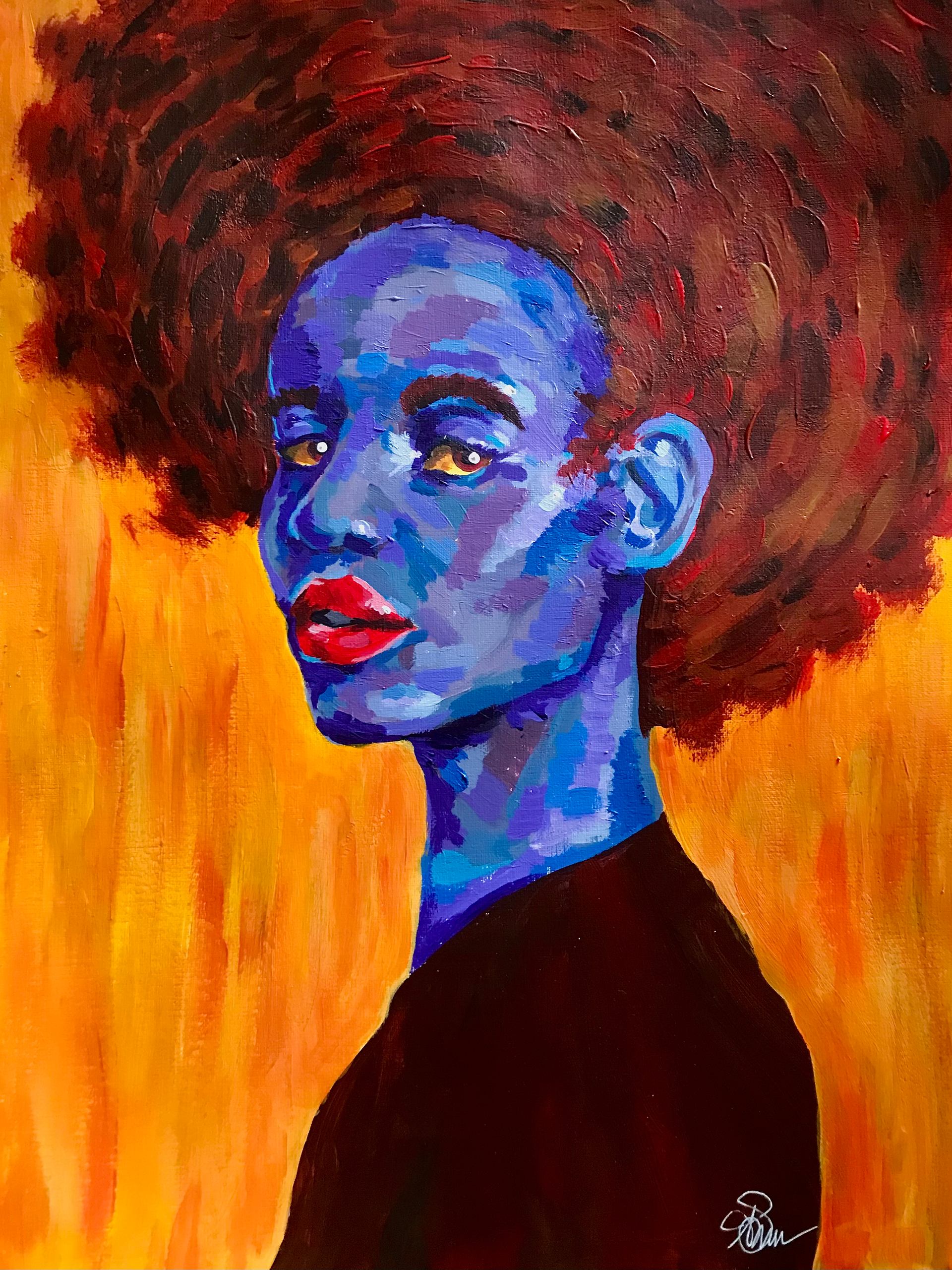 Kayla - Acrylic painting on canvas paper