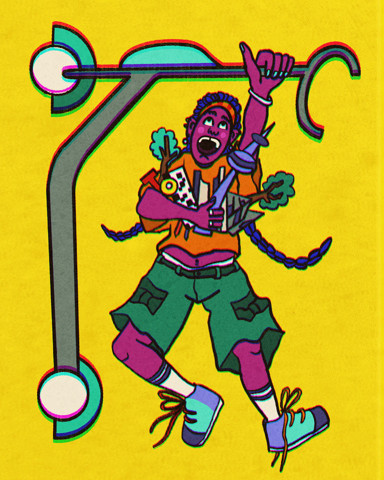 Scootin' Round TO - Digital Illustration (Procreate & Photoshop)