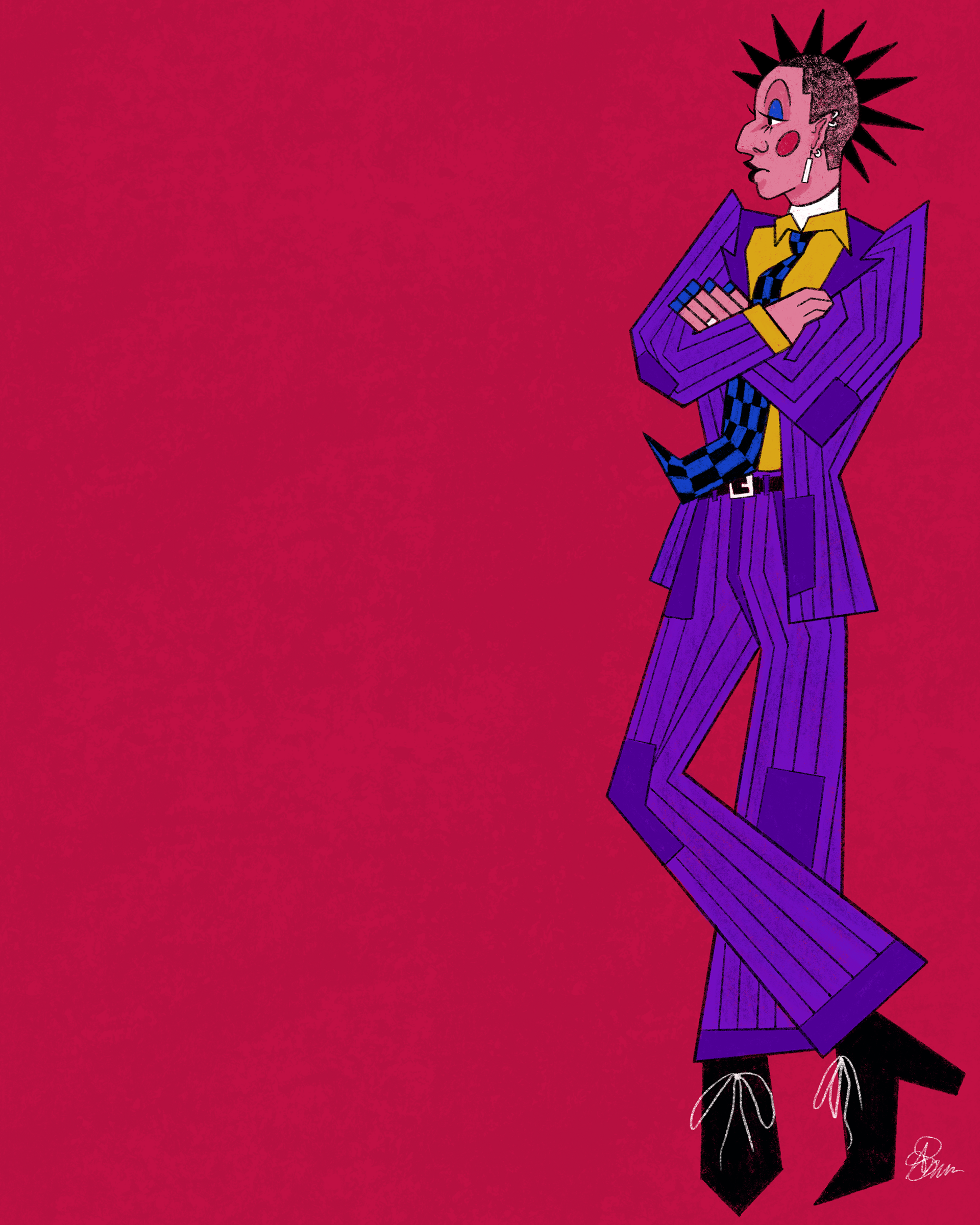 Bouncer at the Lesbian Bar - Digital Illustration (Procreate)