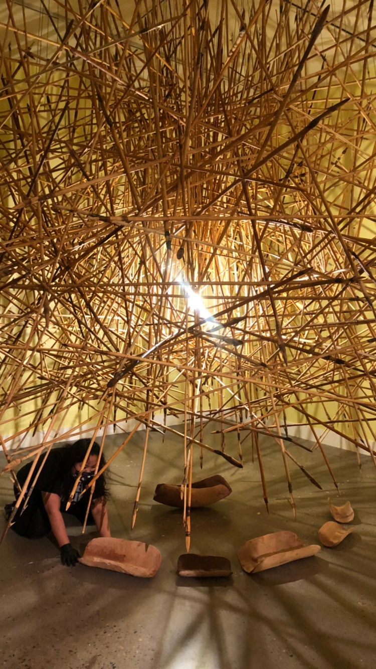 Installation of Kulata Tjuta. Stephanie Stewart.