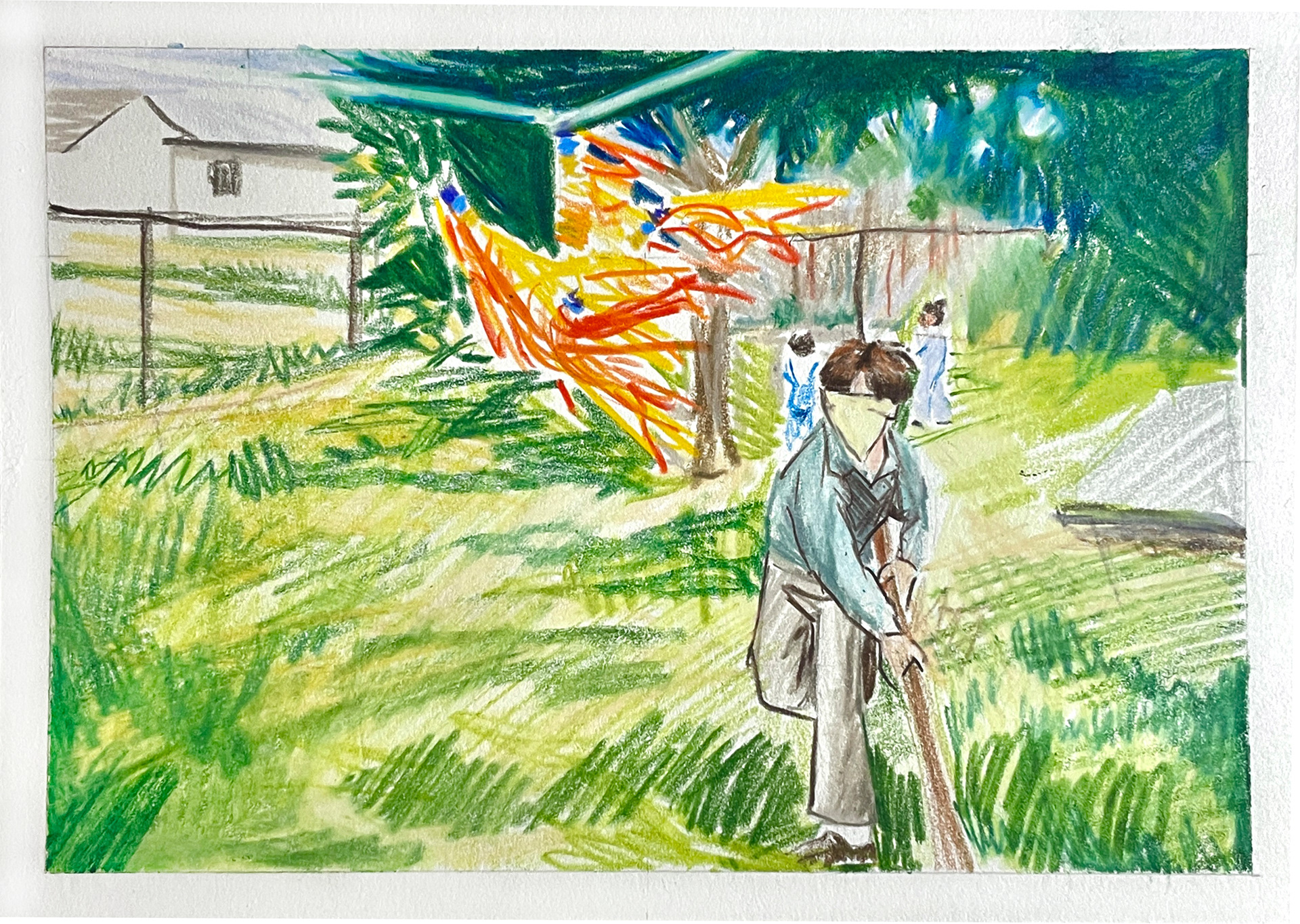 Piñata, Colored Pencil on Paper