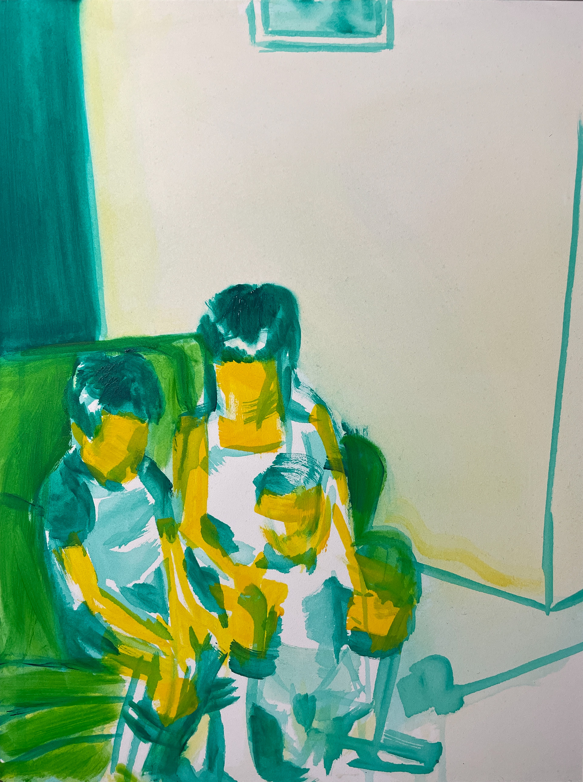 Ghouls, Acrylic on Panel