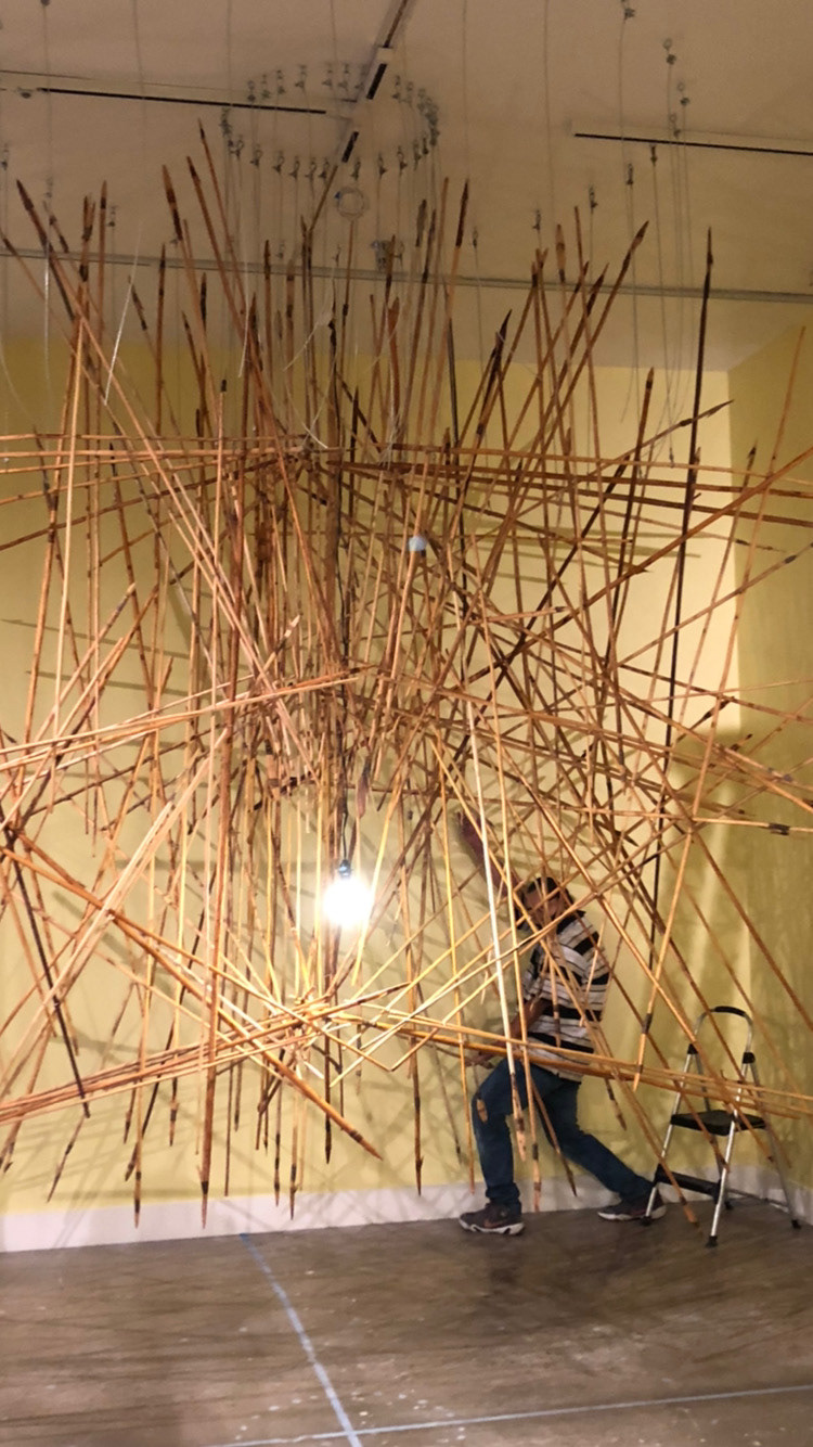 Installation of Kulata Tjuta. Austin Big Crow Jr.