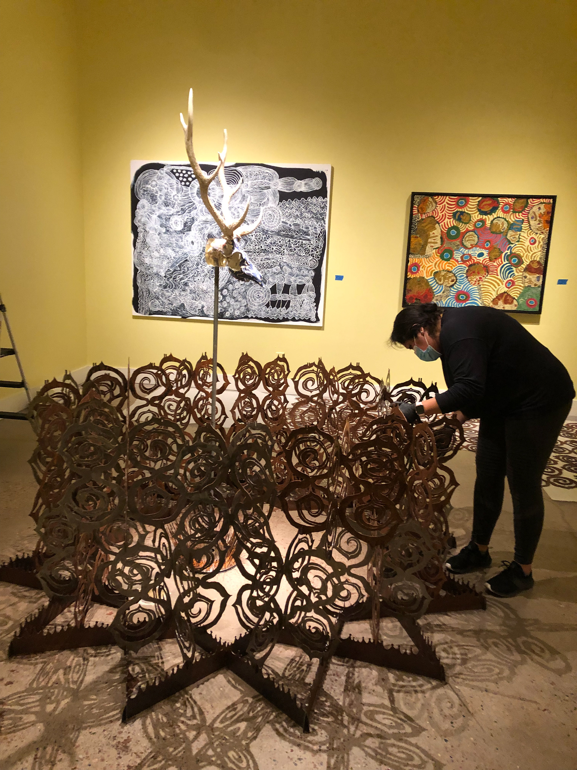 Installation of The Singing of the Needle. Stephanie Stewart.