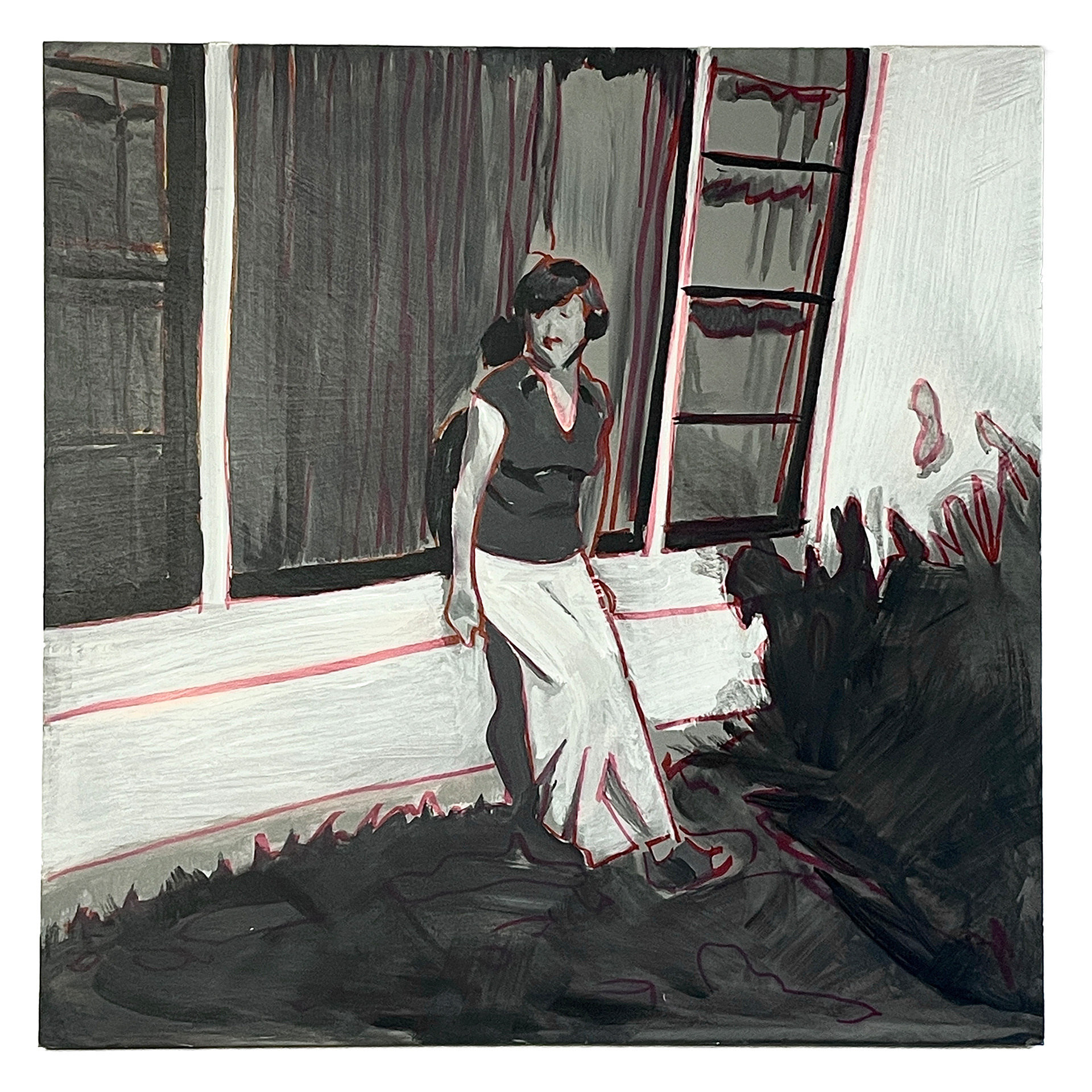 Sunbather, Acrylic on Panel