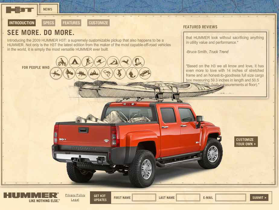 H3T Hummer What the AD's looked like