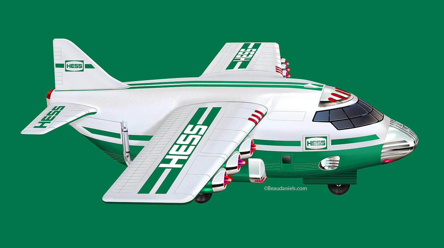 Hess packaging illustration. Profile box illustration