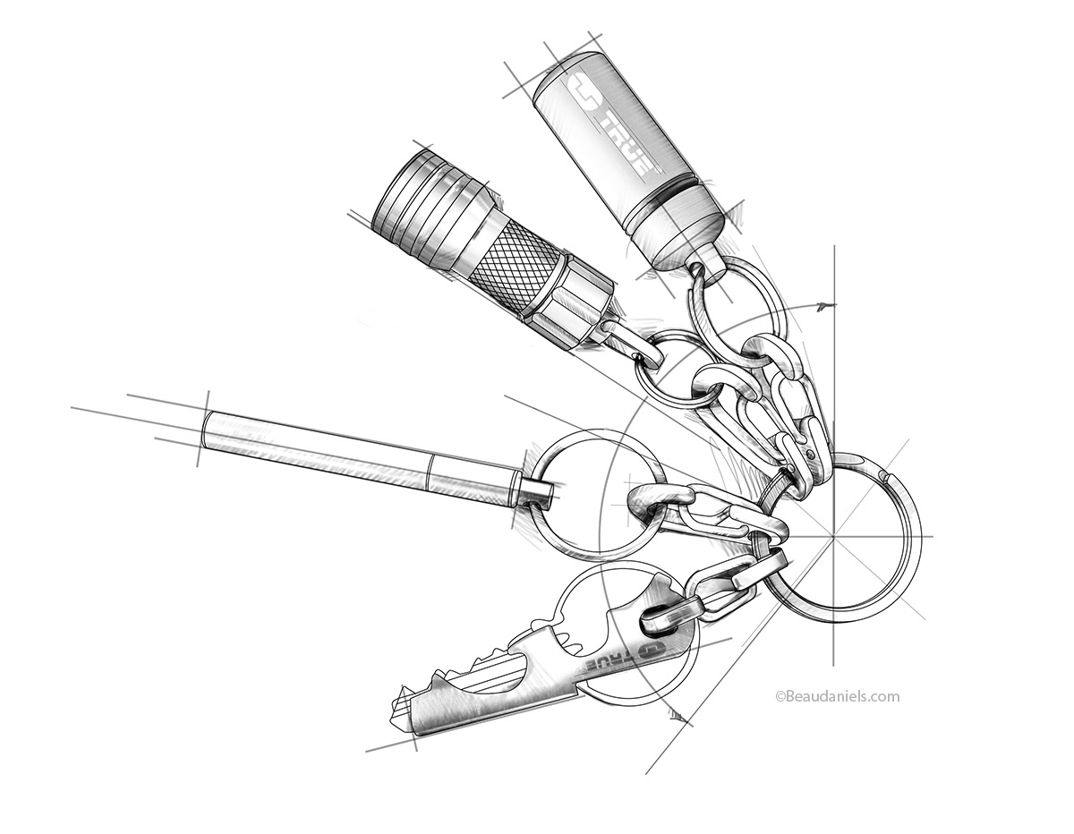 Restoration Hardware. Anywhere Multi Tool. Pencil style drawing.