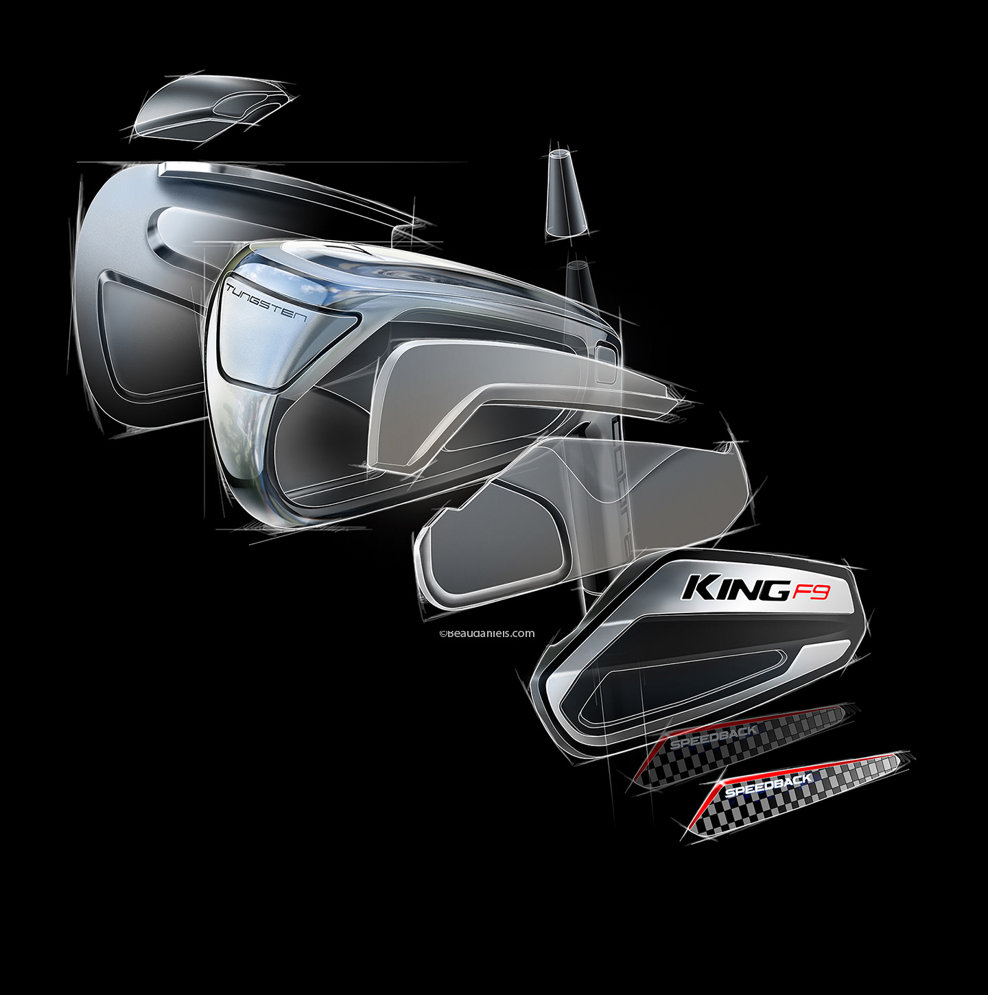 F9_iron_exploded, technical illustration