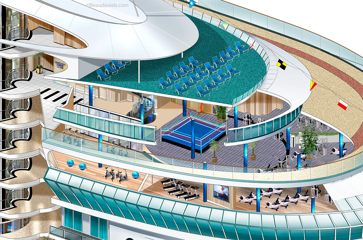 Freedom of the Seas, Gym.