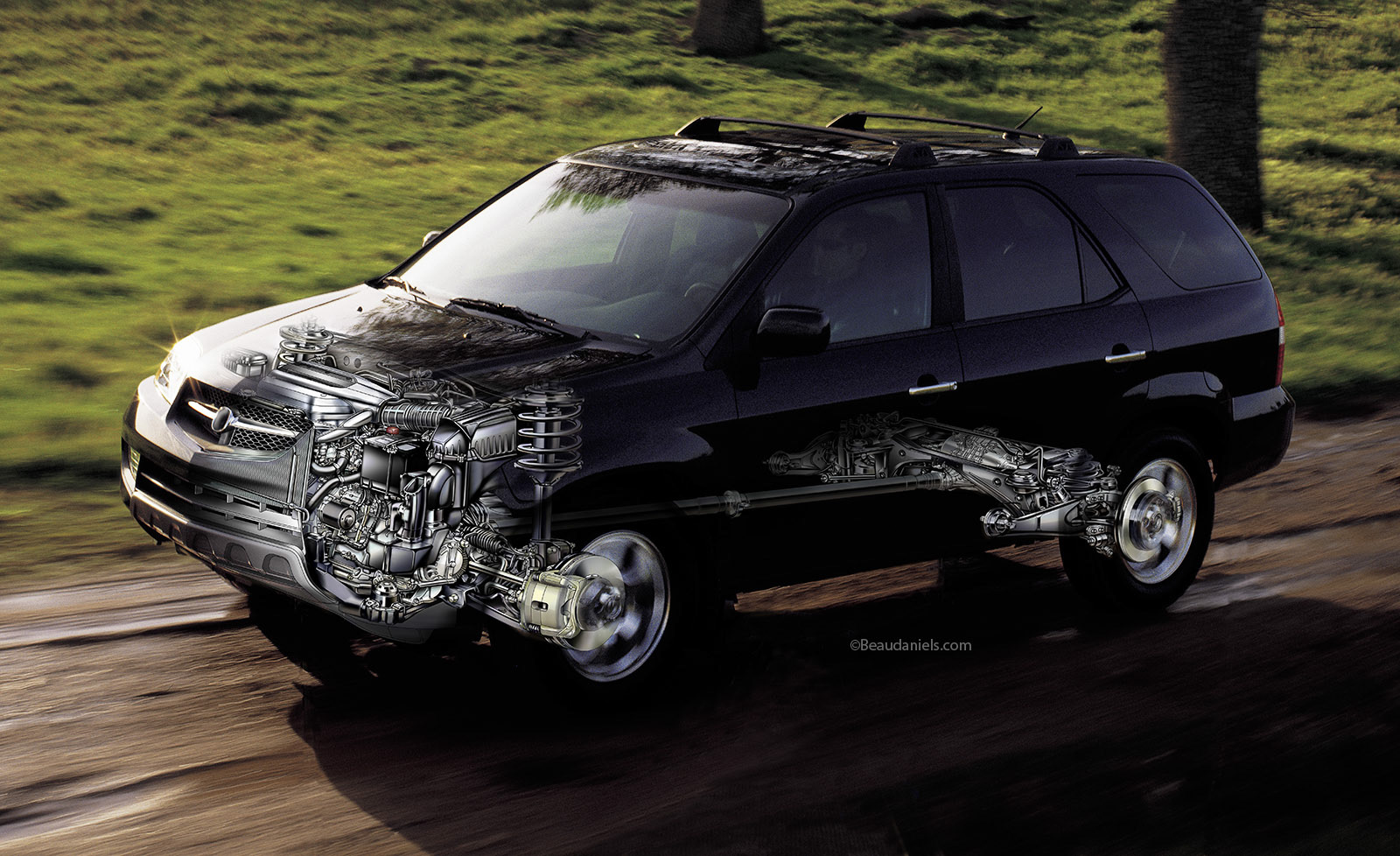 We were asked to overlay the MDX mechanicals onto the client supplied beauty shot.