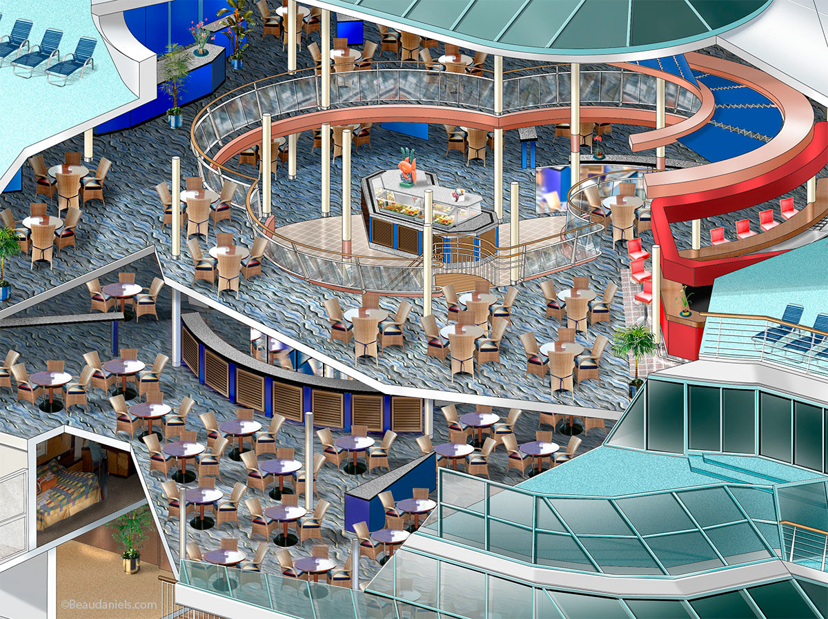 Monarch of the Seas, Calypso restaurant and Bar.