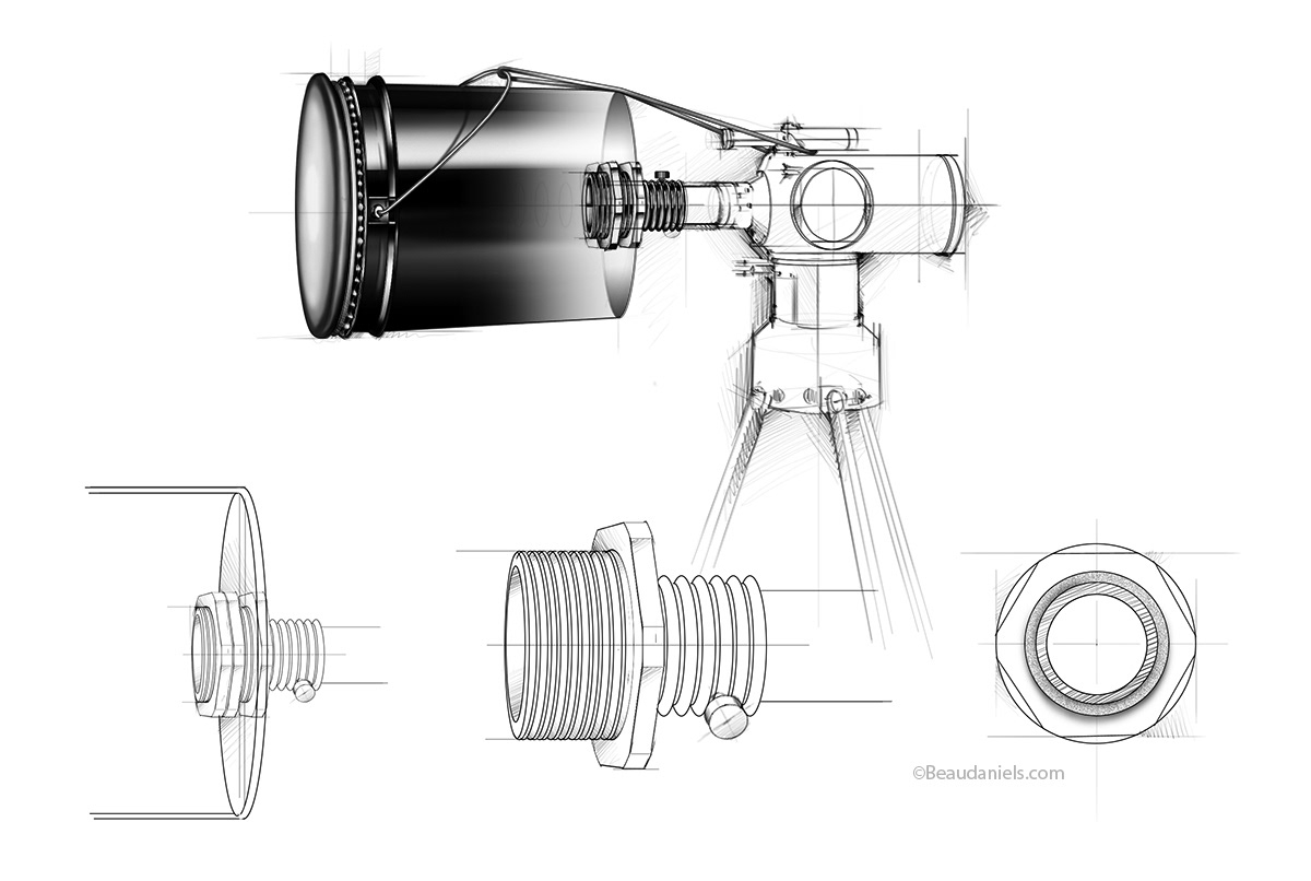Sun gun construction details.