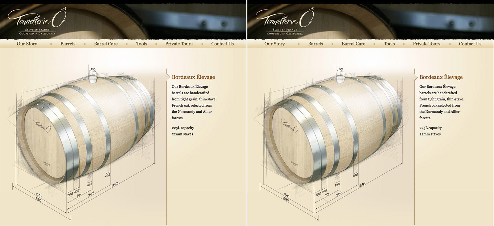 wine barrels