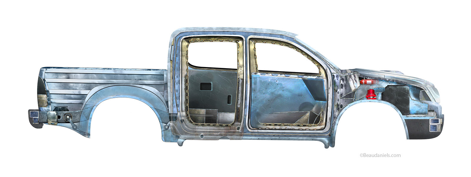 Side wrap illustration for the Hilux. This is with the bleed removed for clarity.