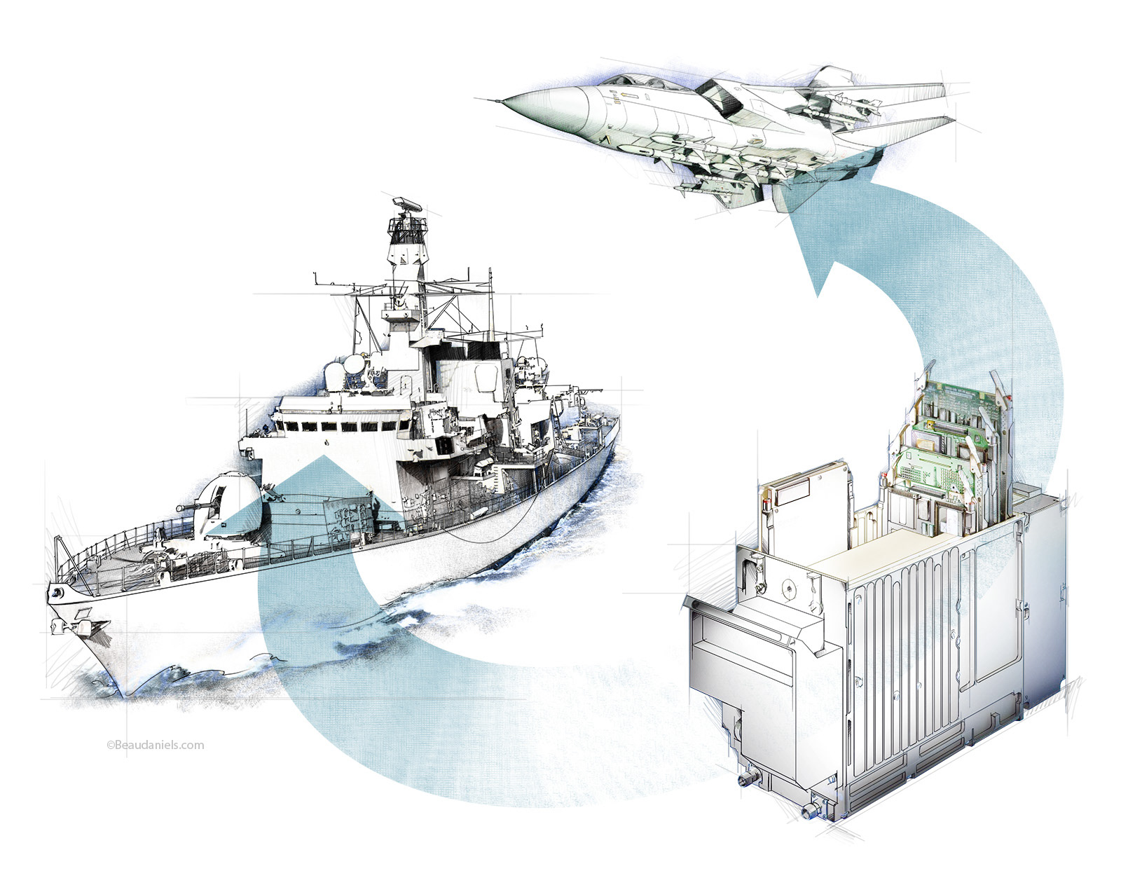 Transponder composite illustration.