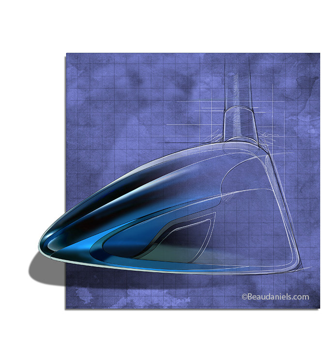 Concept style illustration of a golf club