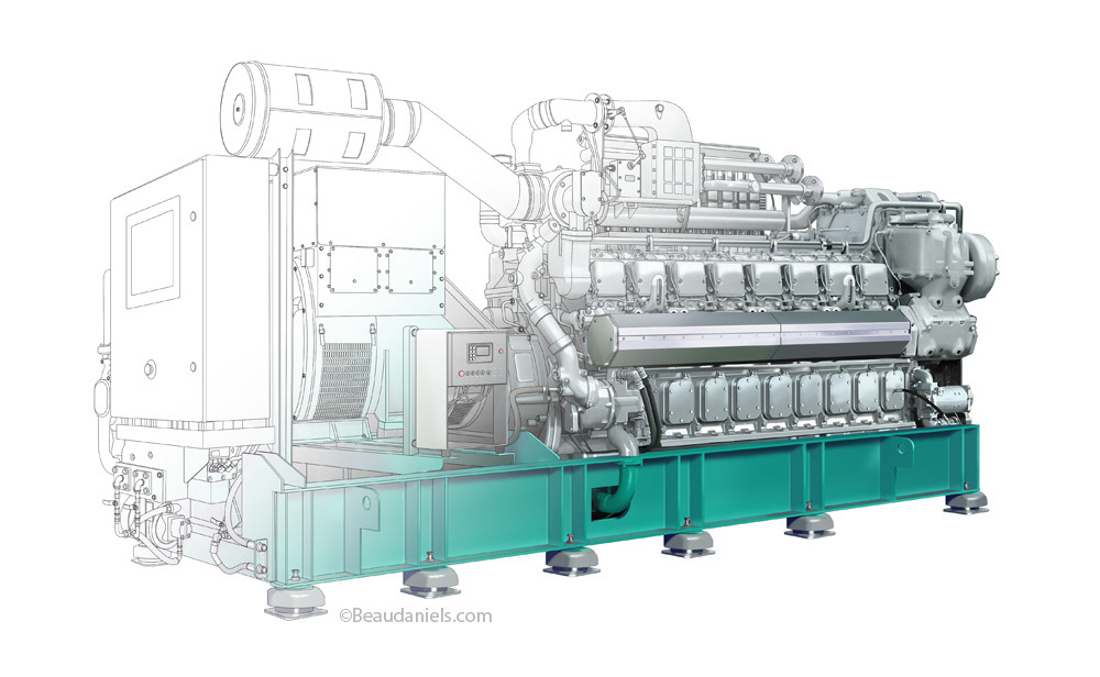 Industrial gas engine.