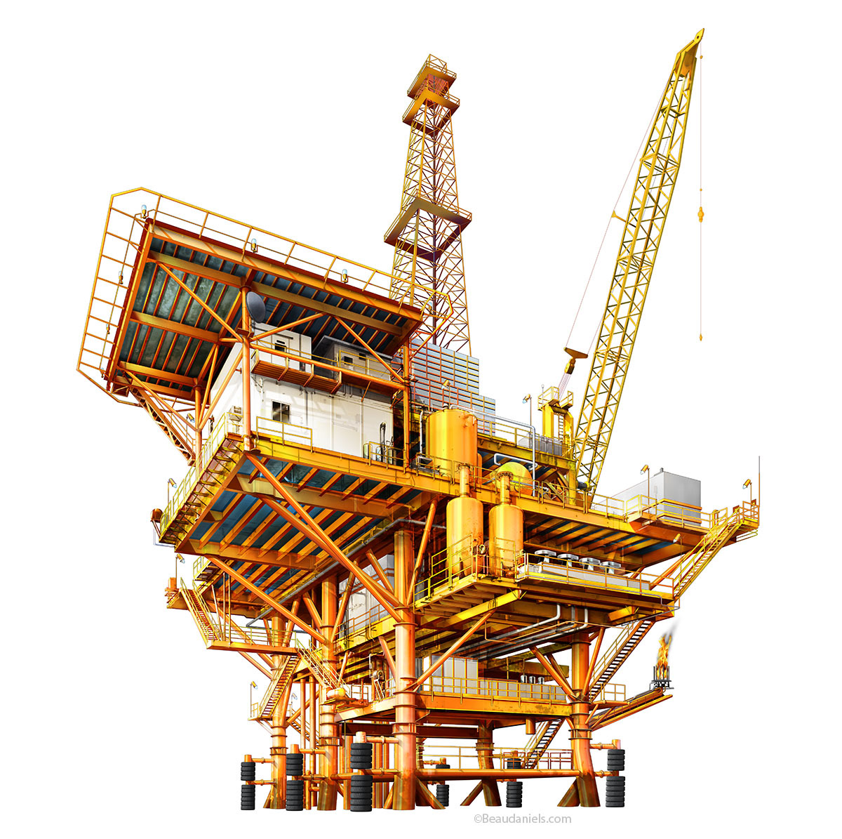 Oil rig as illustrated.