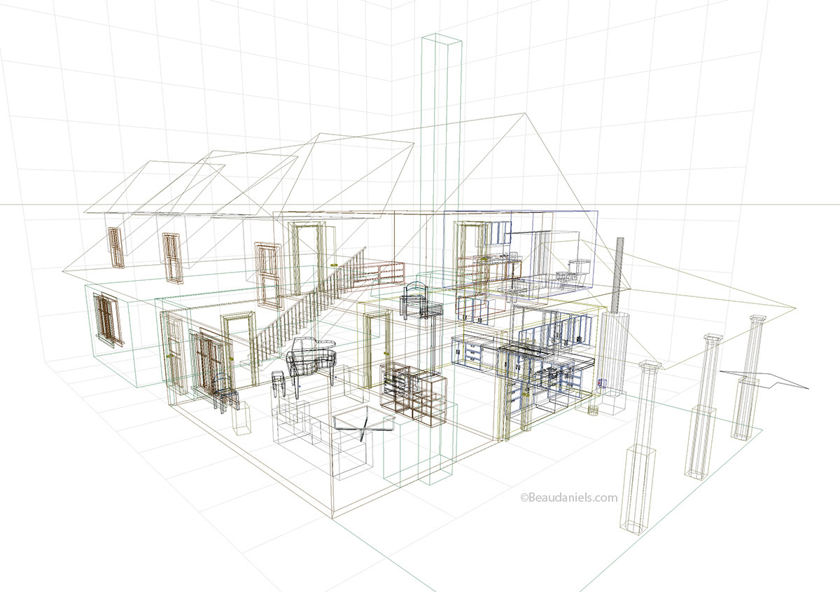 Trying to find the right angle to view in a simple CAD program.