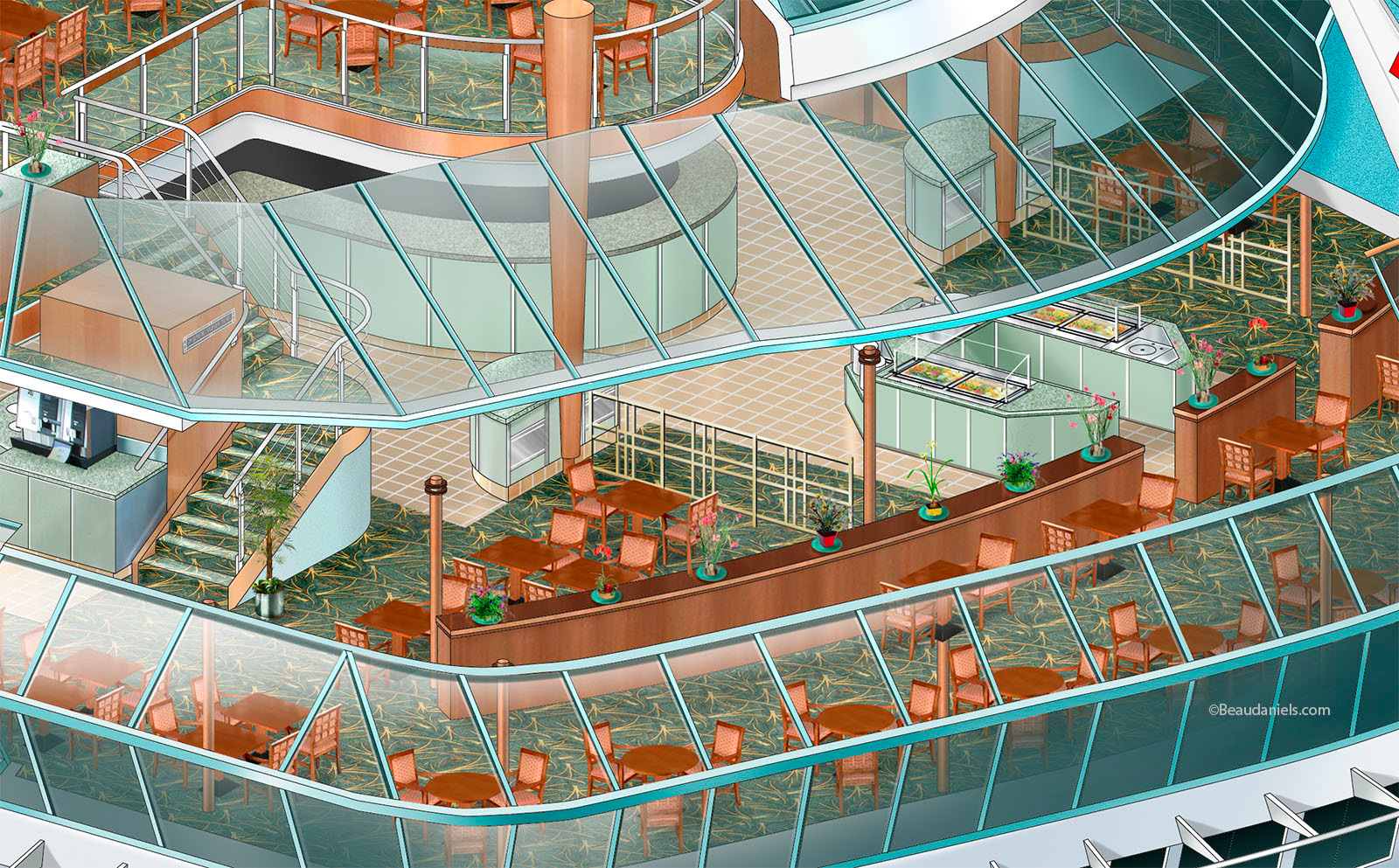Monarch of the Seas, Windjammer restaurant.