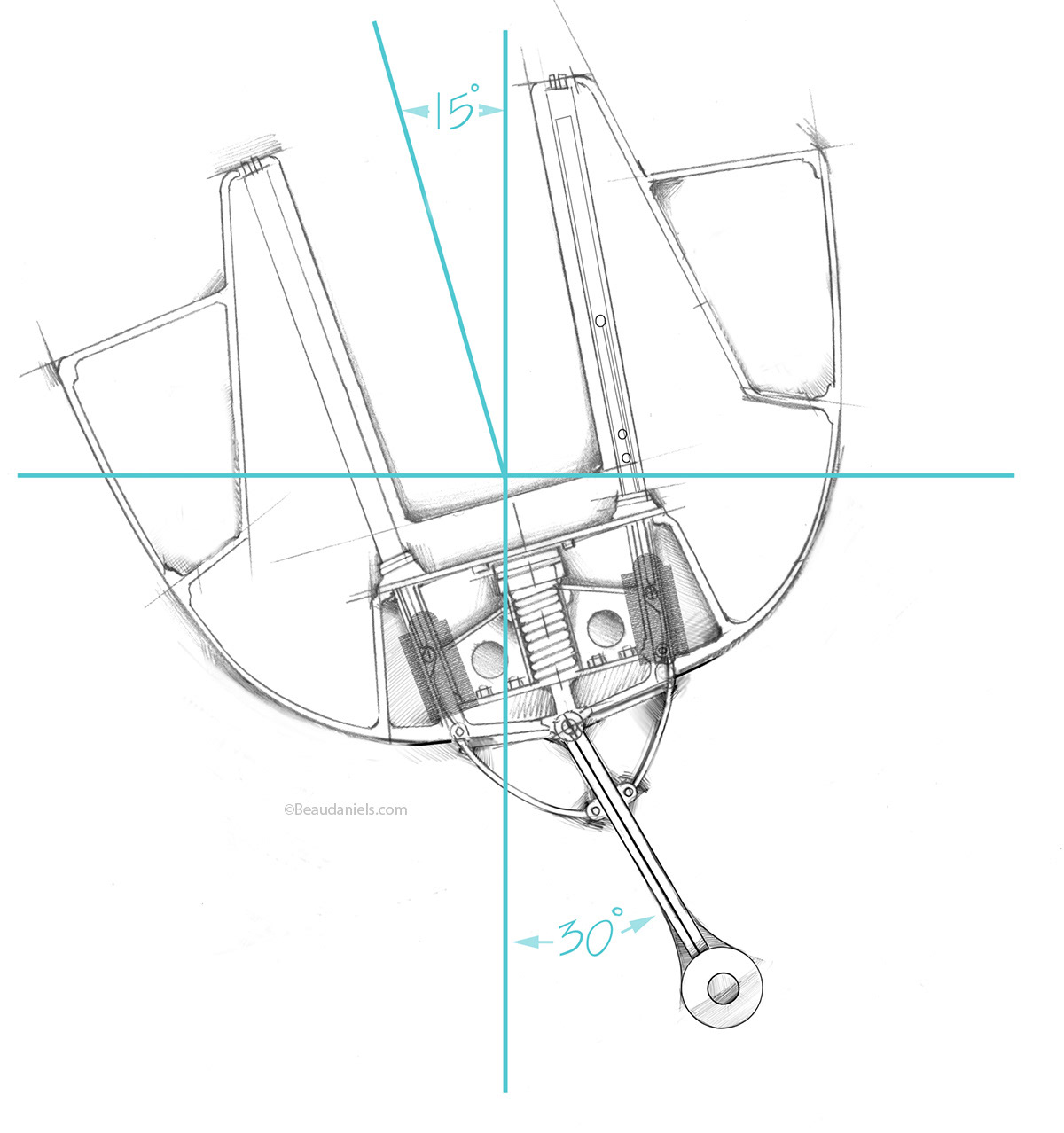 Another position for the keel.