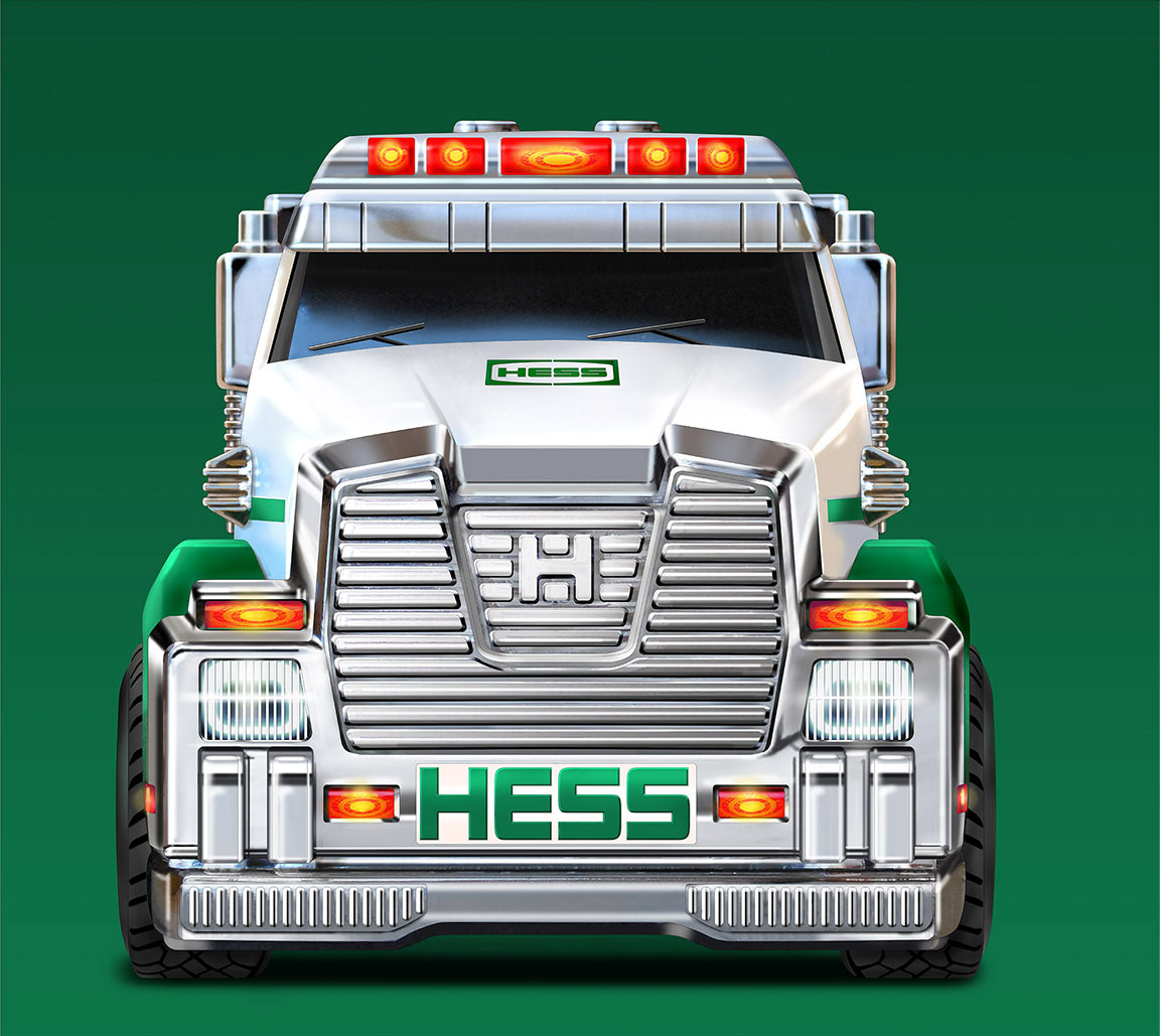 Hess truck packaging illustrations