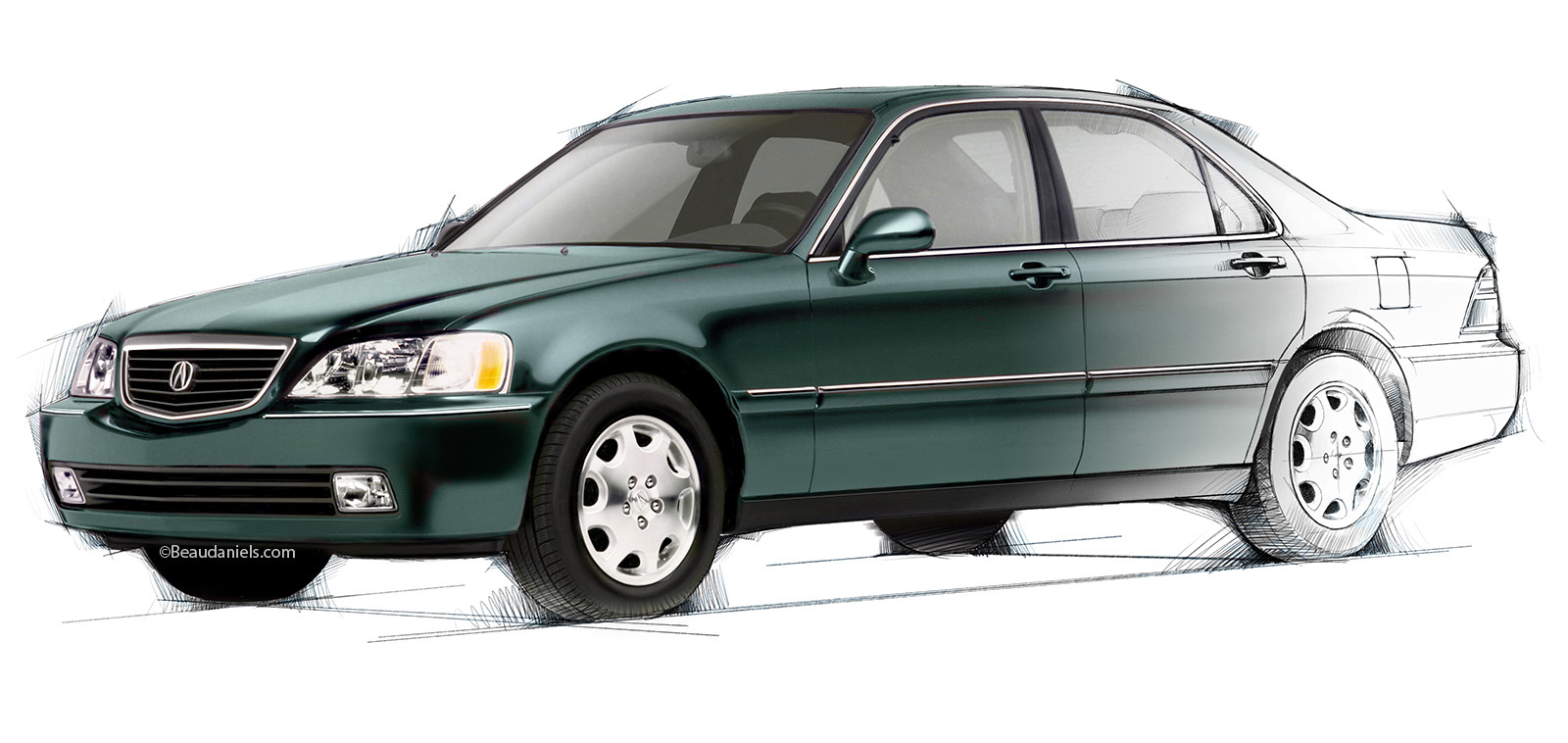 Acura RL technical illustration.