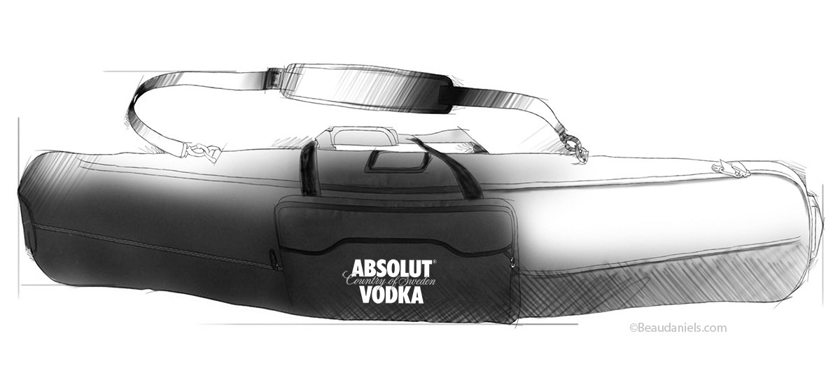 Absolut, board bag.