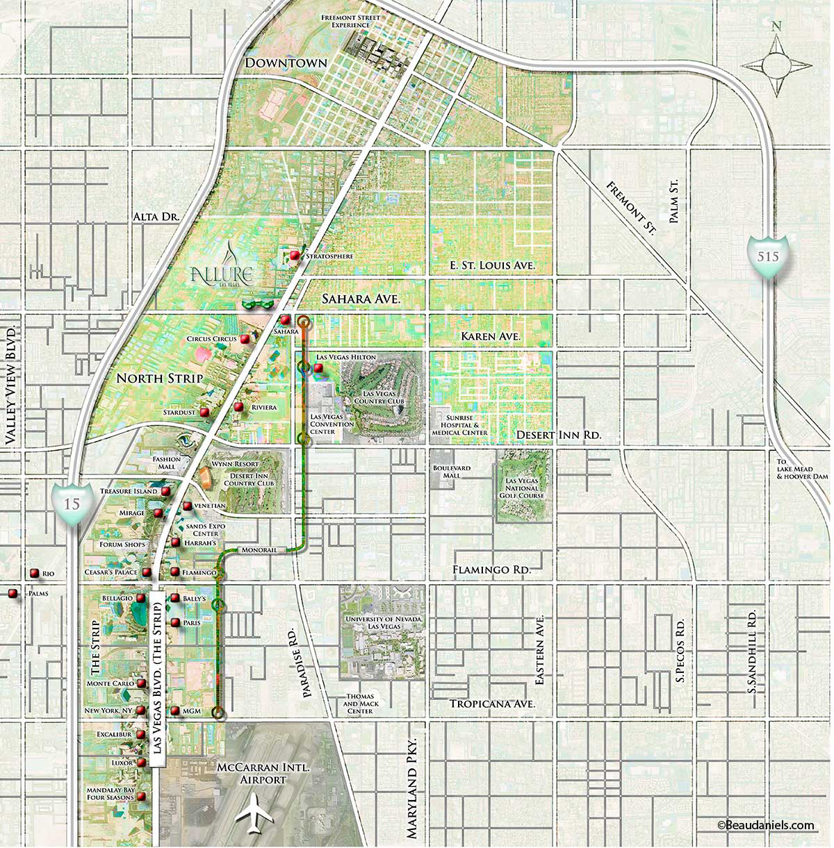 Technical illustration, Beau and Alan Daniels. - Map illustrations