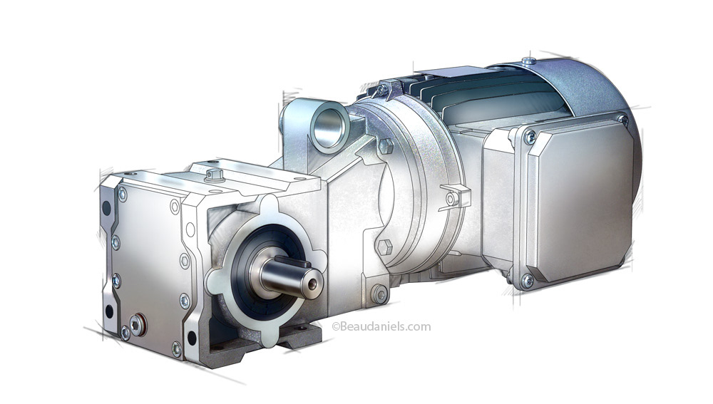 Worm gear drive.