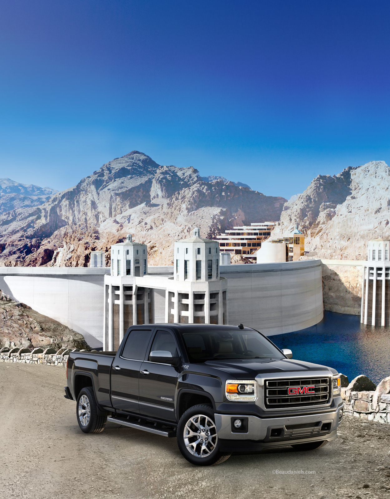 This is the Hoover dam GM AD. The whole of the background was repainted in photoshop.