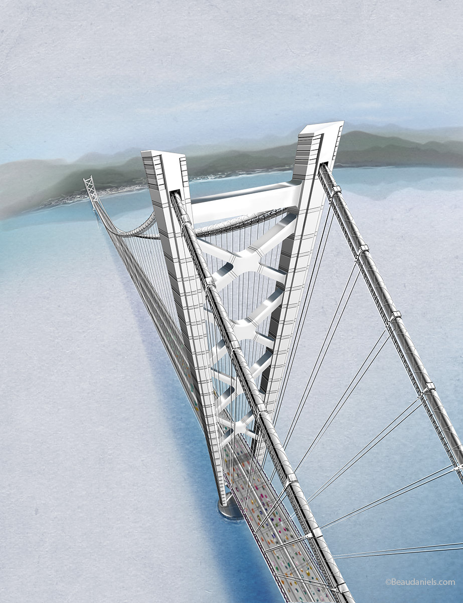 Just a painting of a bridge.