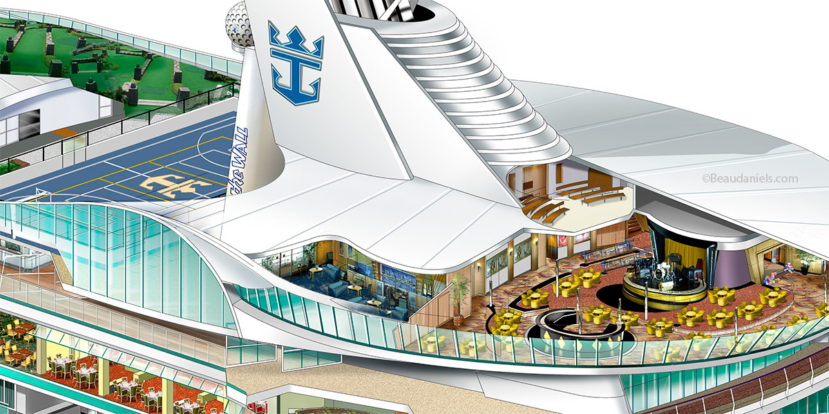 Freedom of the Seas, Sports court and Night club.