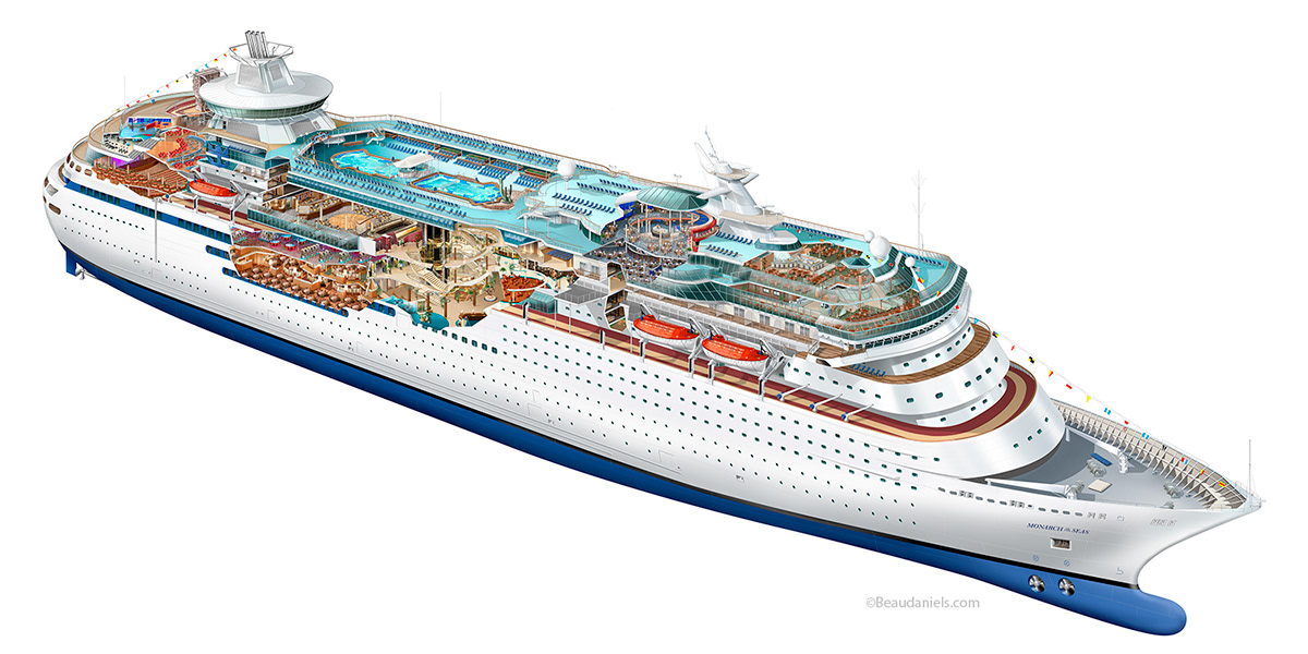 Technical illustration, Beau and Alan Daniels. - Monarch of the Seas ...