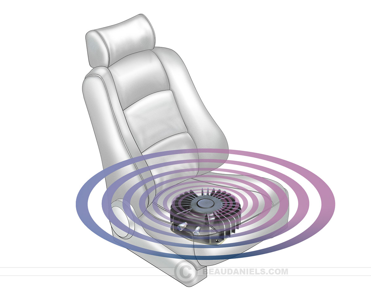 Under seat base speaker.