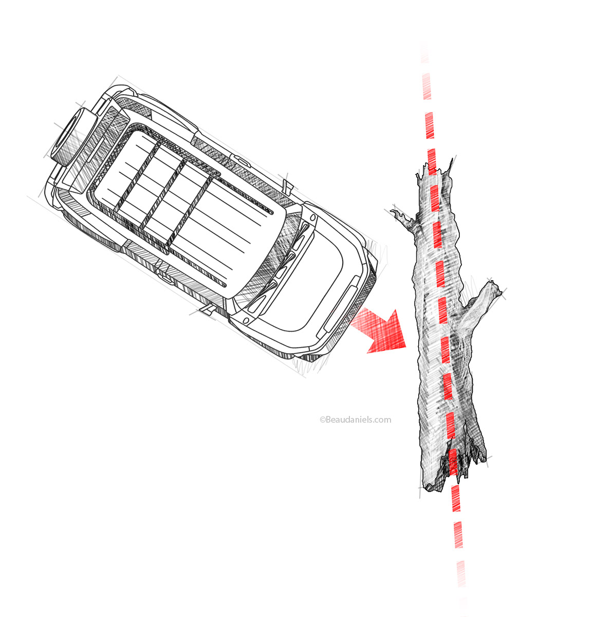 Obstacle approach angle