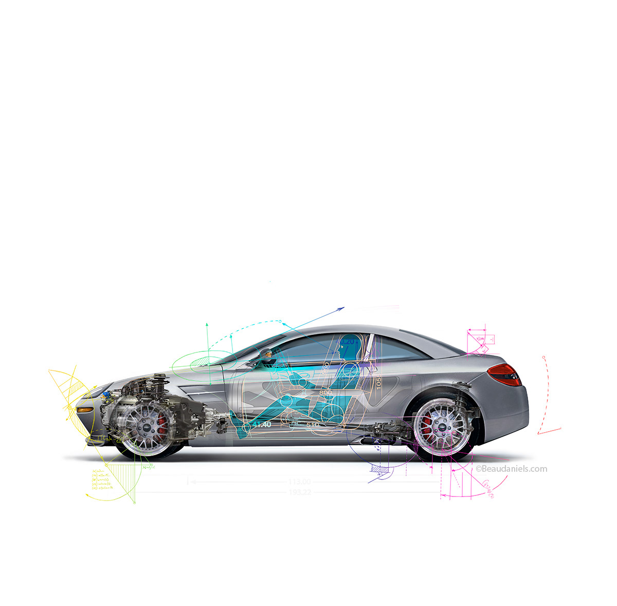 Generic car cutaway profile