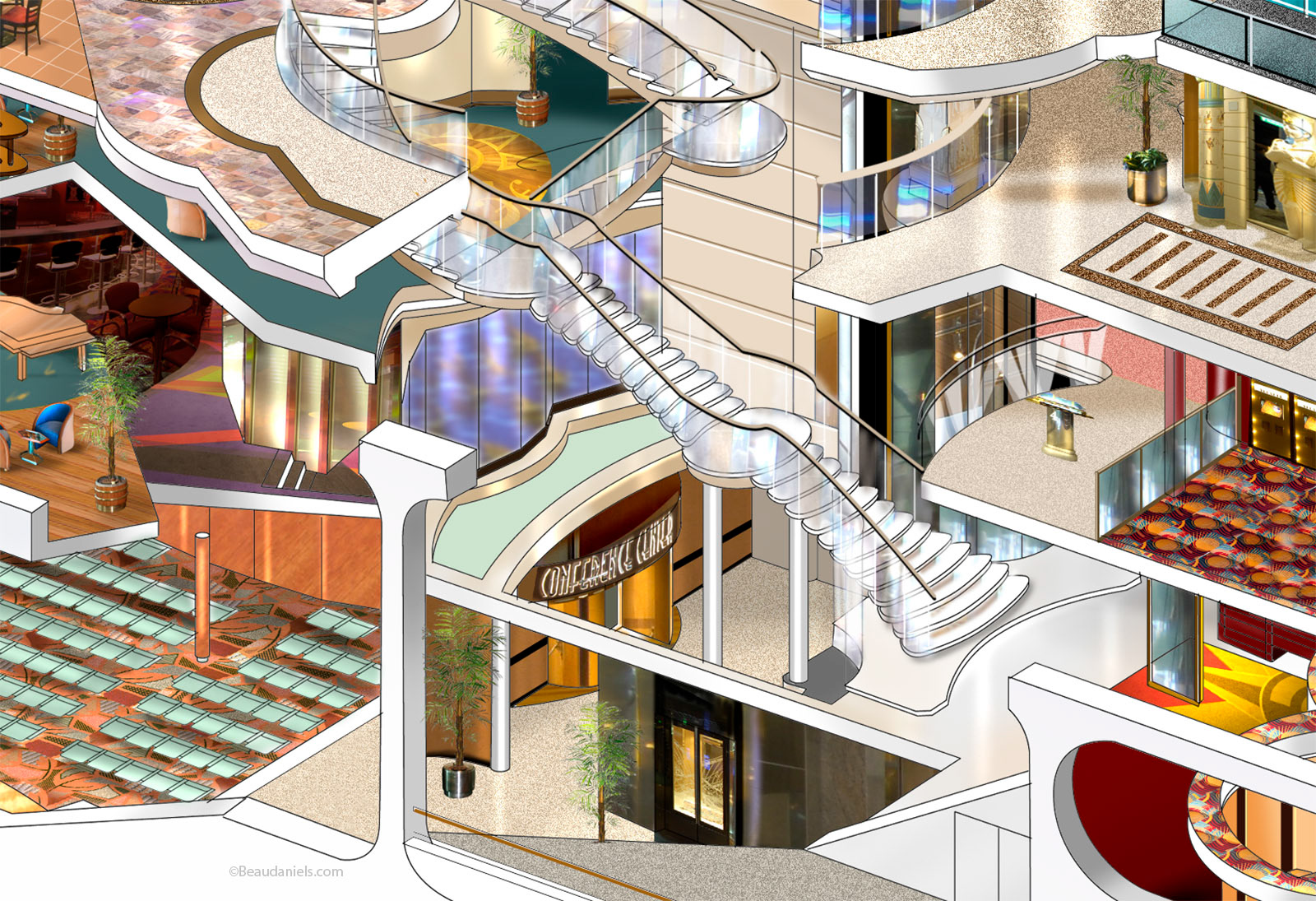 Freedom of the Seas, Conference area.