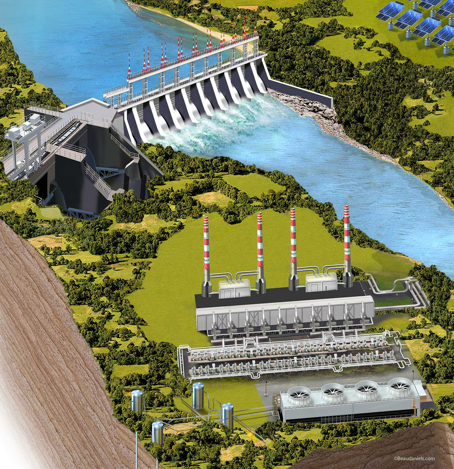 sustainable Energy source close up.