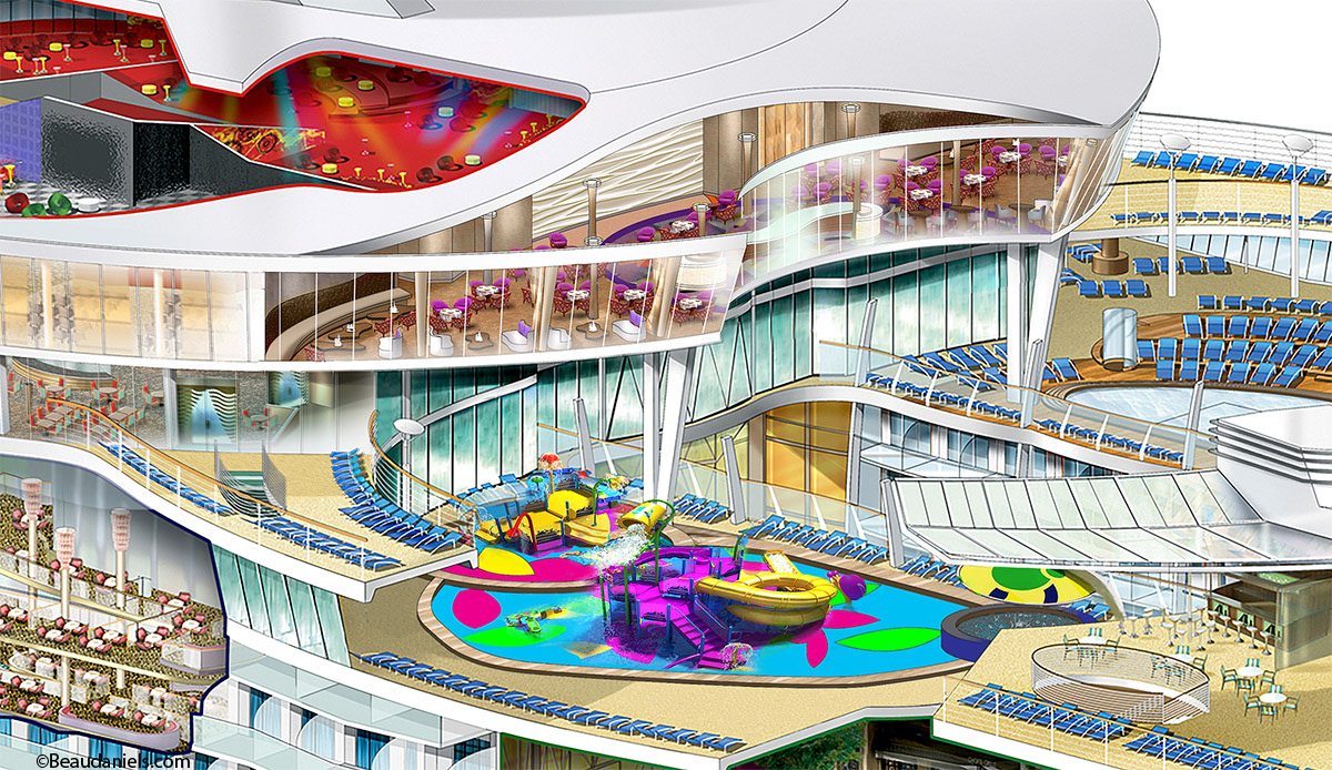 Childrens Pool area, Harmony of the Seas