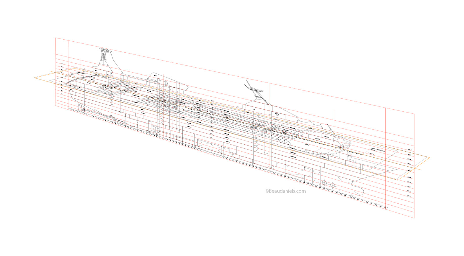 Vision of the Seas, perspective. The profile illustration has the perspective transformed in illustrator.