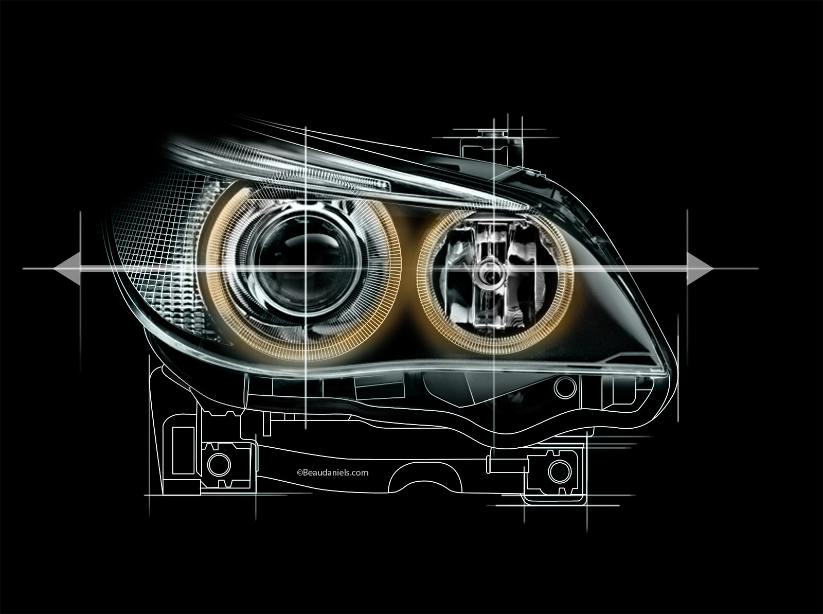 'AngelEyes" Final technical illustration.