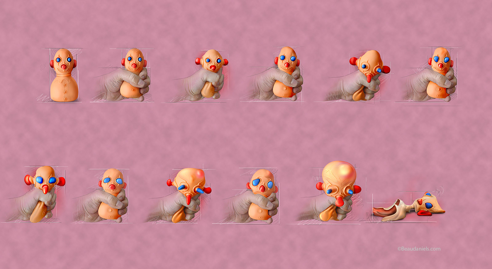 Martian stress toy, Mine is dead.