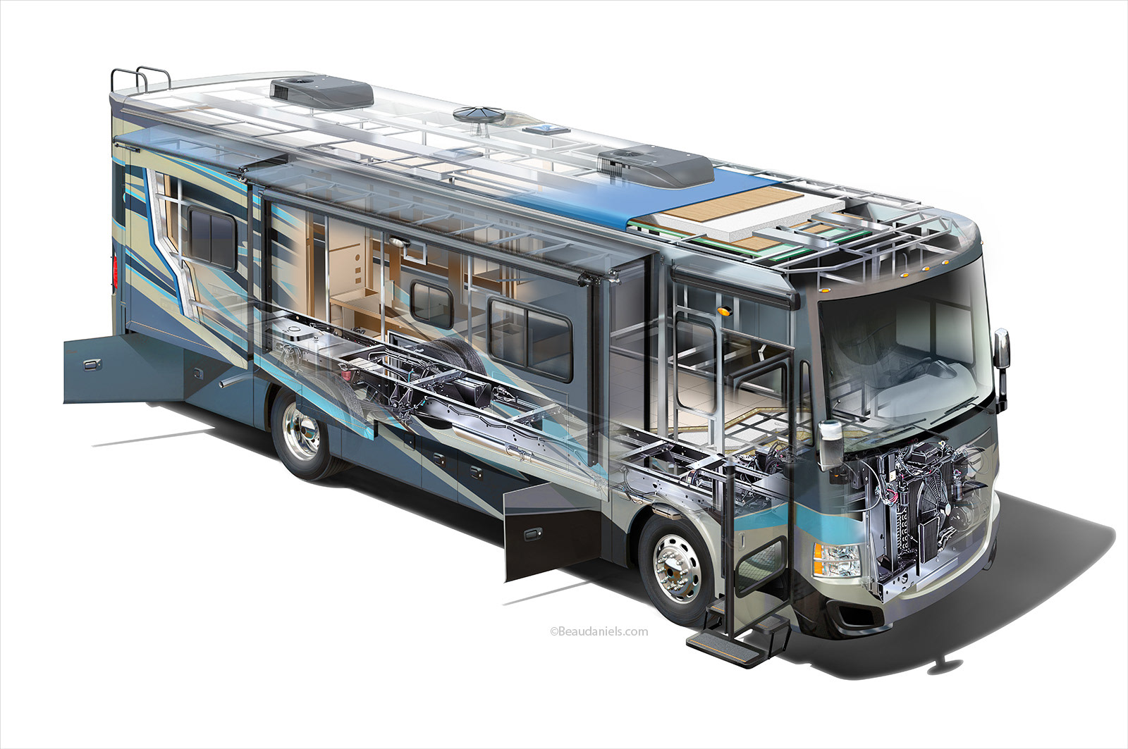 Decided to add the chassis, engine etc.