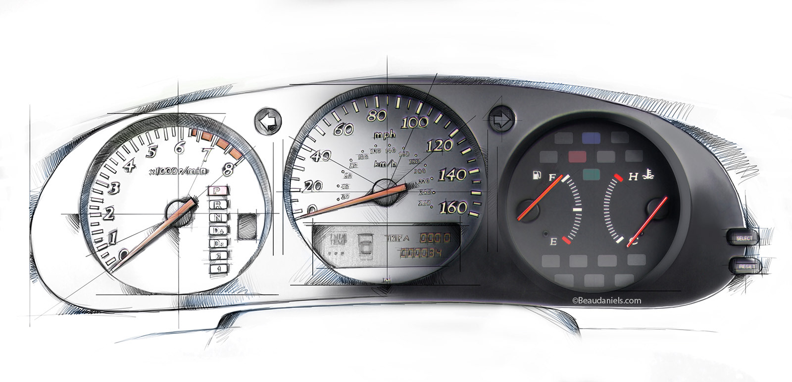 Acura instrument panel