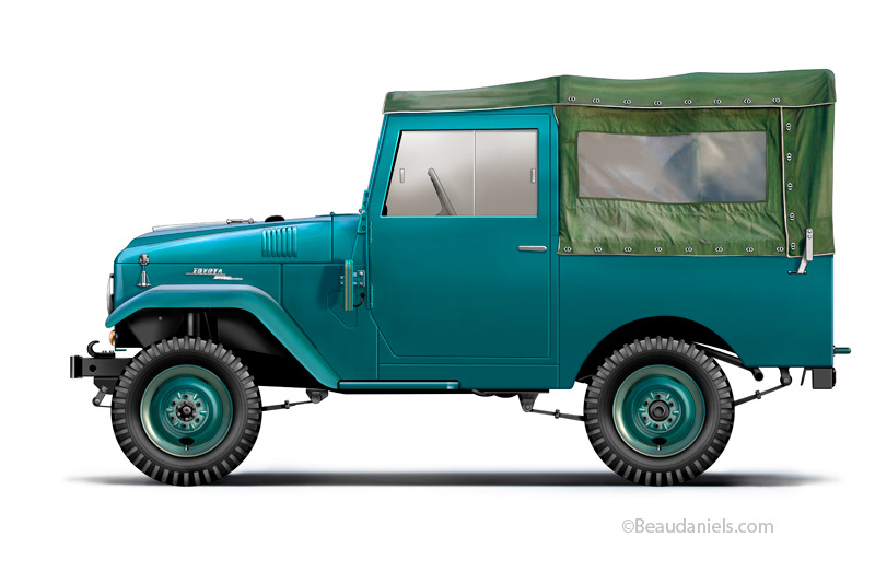 Photoshop rendering of the 1957 FJ25